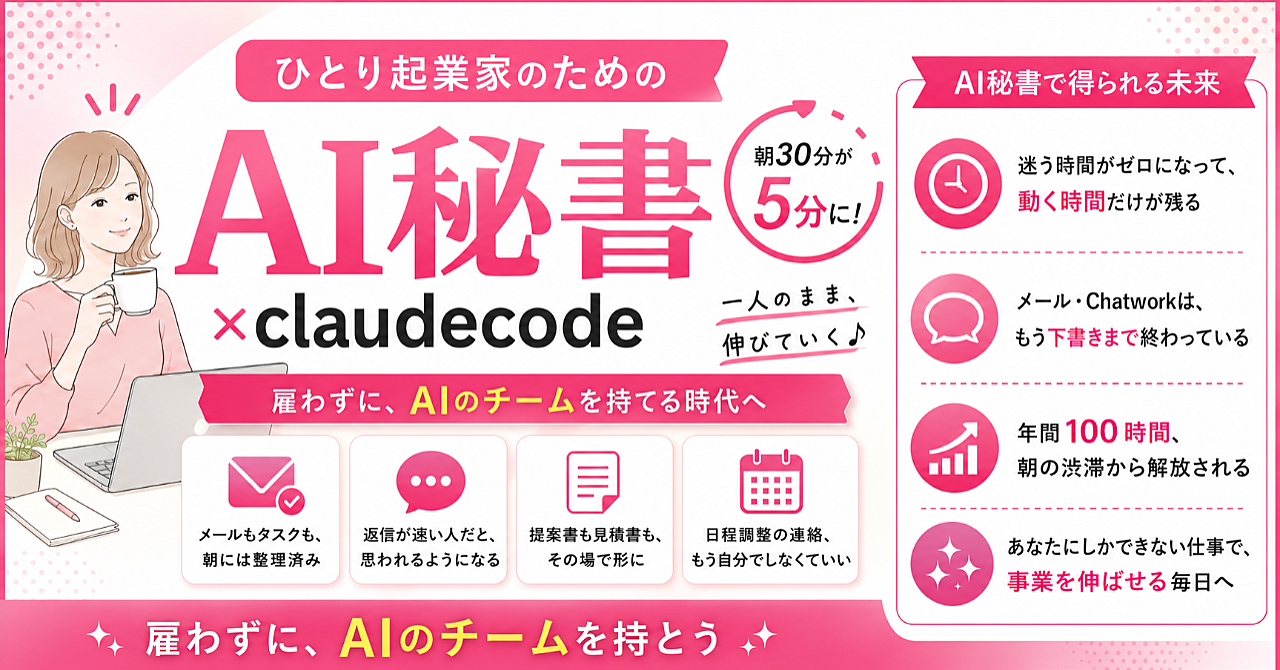 ひとり起業家のためのAI秘書×Claude code