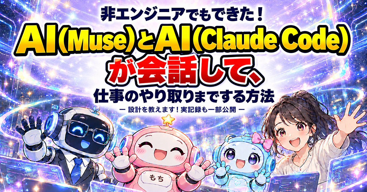 非エンジニアの私が、Claude CodeとMuseを直接会話させた方法のアイキャッチ画像