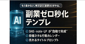 【完全AI任せ】もう考えなくていい。貼るだけで“売れるコンテンツ”が完成するChatGPT×テンプレの「自動販売パッケージ」