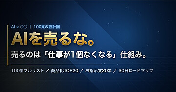 「入れれば仕事が1個なくなる」ものだけを作る。AI商品の設計図100案と商品化TOP20