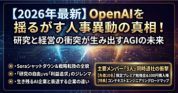 【2026年最新】OpenAIを揺るがす人事異動の真相!研究と経営の衝突が生み出すAGIの未来