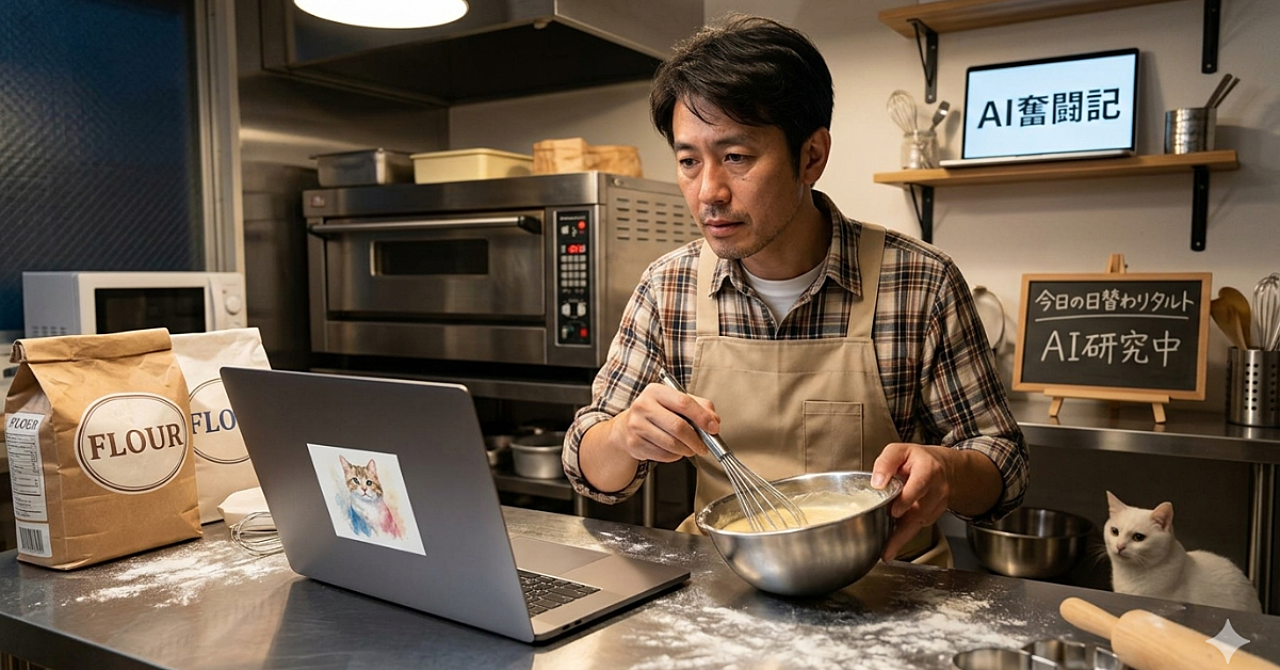 AI副業の「楽に稼げる」は全部嘘だった。ケーキ屋店主が寝る間を惜しんで1ヶ月画像生成に溺れて悟った、残酷な真実と『唯一の活路』