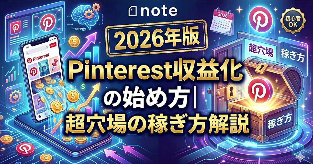 【2026年版】Pinterest（ピンタレスト）収益化の始め方｜超穴場の稼ぎ方解説