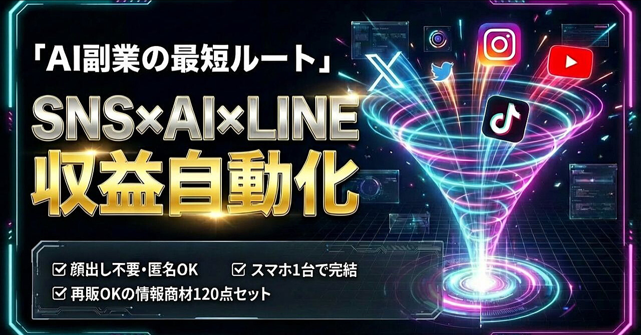 SNS×AI×LINEでつくる収益自動化の教科書