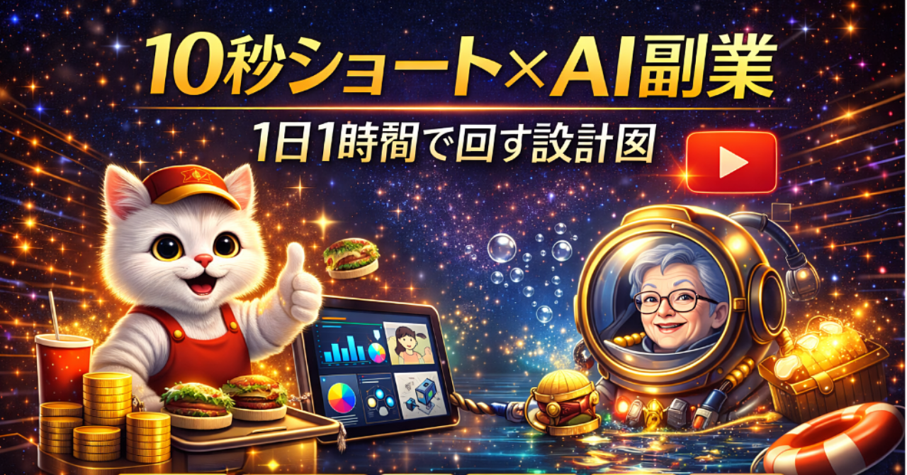 10秒ショート×AI副業の罠と勝ち筋：1日1時間で回す設計図