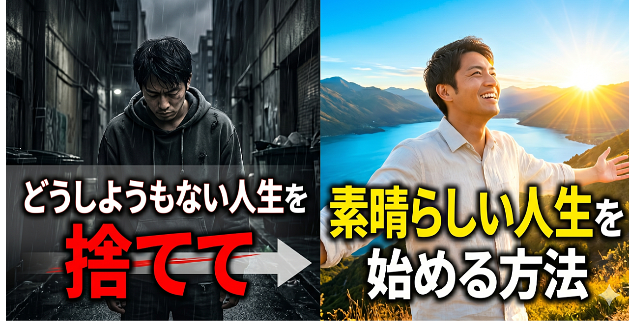 どうしようもない人生を捨てて素晴らしい人生を始める方法