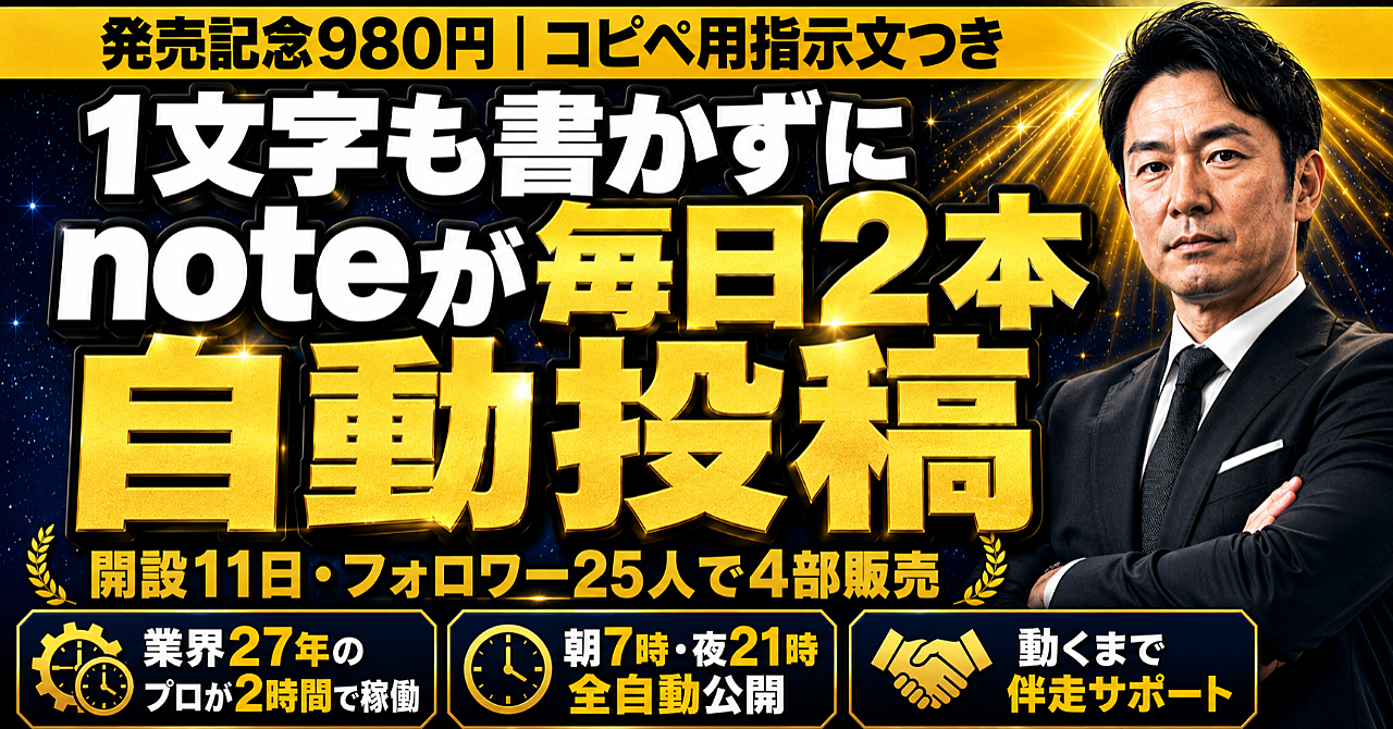 【35大特典付】ロブさんのBrain「1文字も書かずにnoteが毎日2本自動投稿される仕組みの全手順｜コピペ用指示文つき」評判口コミ感想レビュー