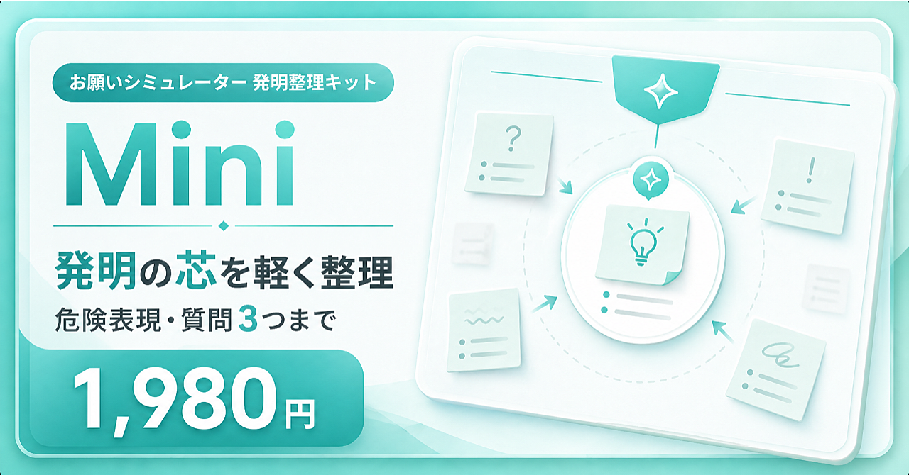 お願いシミュレーター 発明整理キット【Mini】