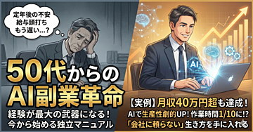 50代からでも遅くない!AI活用で会社員を卒業し月収100万円超えを達成した「逆転独立」完全マニュアル