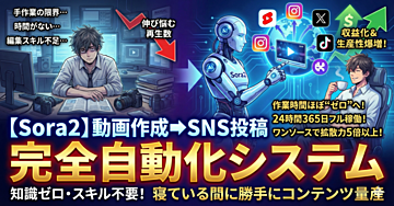 【AI×自動化】Sora2で動画作成からSNS投稿までを完全自動化!知識ゼロから始める次世代のコンテンツ戦略