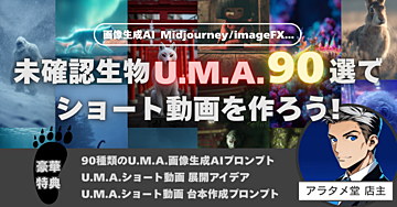 大幅値下げ!【画像生成AI - Midjourney/imageFX...】未確認生物U.M.A.90選でショート動画を作ろう!