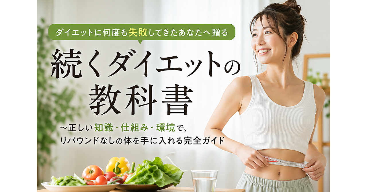 ダイエットに何度も失敗してきたあなたへ贈る「続くダイエットの教科書」～正しい知識・仕組み・環境で、リバウンドなしの体を手に入れる完全ガイド