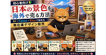 【初心者向け】日本の景色を海外で売る方法｜AI×Canva×Etsyで始める無在庫デザイン販売