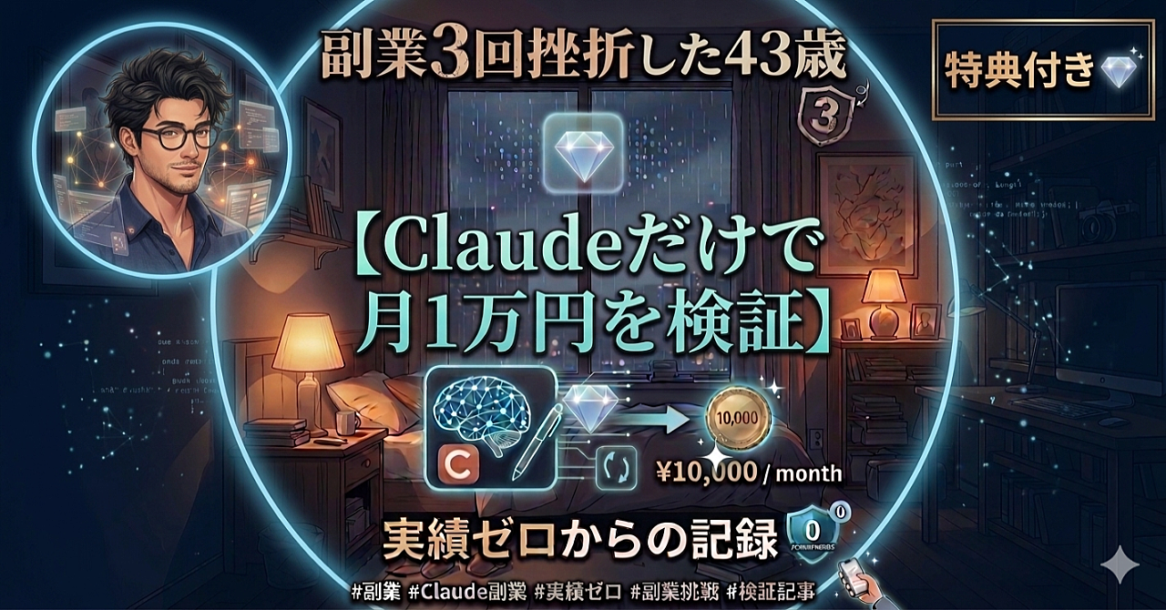     副業3回挫折した43歳がClaudeで0→1挑戦してる全記録