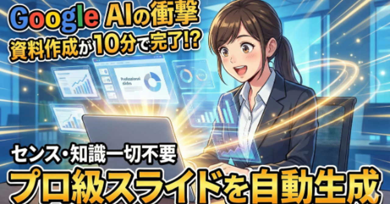 AI×資料作成で10分!プロ級スライドが誰でも作れる革命的ツールの全貌