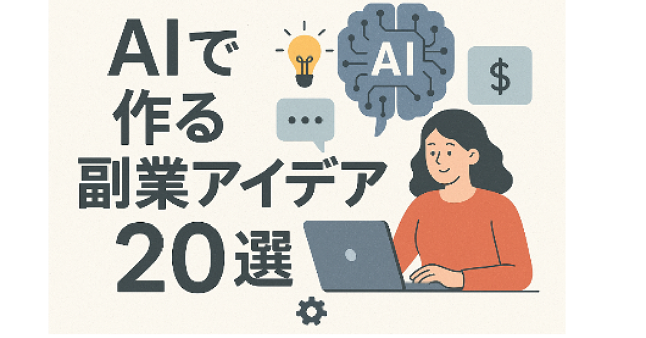 💡AIで作る副業アイデア20選〜「AI×スキル時代」の稼ぎ方〜
