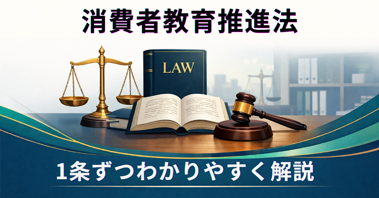 消費者教育の推進に関する法律｜1条ずつわかりやすく解説