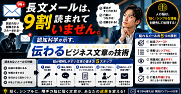 長文メールは、9割読まれていません。認知科学が示す、伝わるビジネス文章の技術
