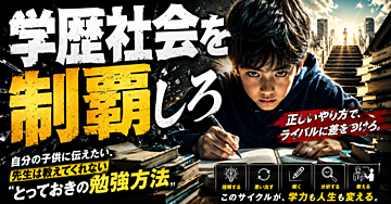 学歴社会を制覇しろ、自分の子供に伝えたい、先生は教えてくれない「とっておきの勉強方法」