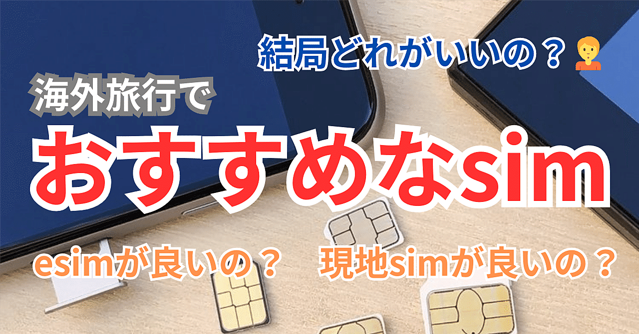 【2025年最新版!】世界一周した夫婦がおすすめする🙋🙋♀️海外旅行でおすすめなsim e-sim情報📶