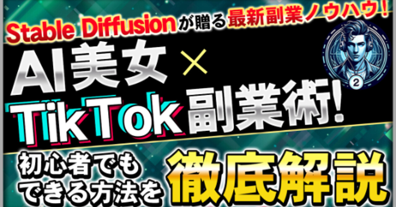 Stable Diffusionが贈る最新副業ノウハウ！AI美女×TikTok副業術！初心者でもできる方法を徹底解説