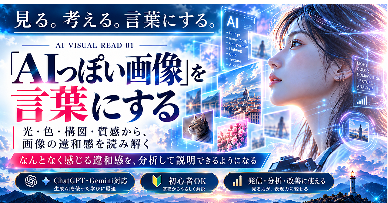 「AIっぽい画像」を言葉にする教科書のアイキャッチ画像