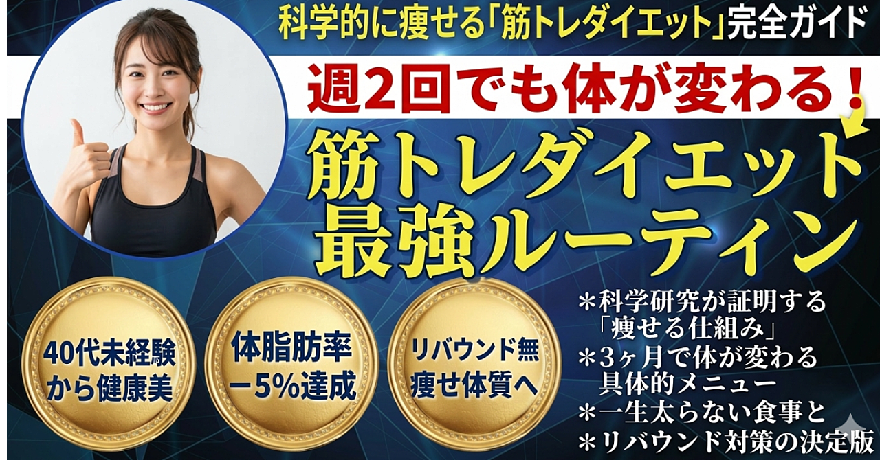 「食べないダイエット」は今すぐやめろ！科学が証明した「週2回の筋トレ」がリバウンドを殺す理由