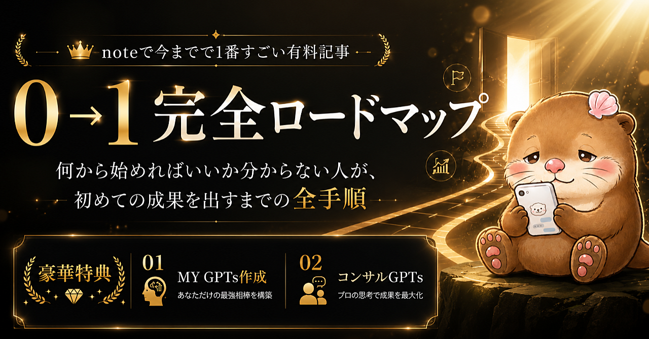 0→1完全ロードマップ｜何から始めればいいか分からない人が、初めての成果を出すまでの全手順