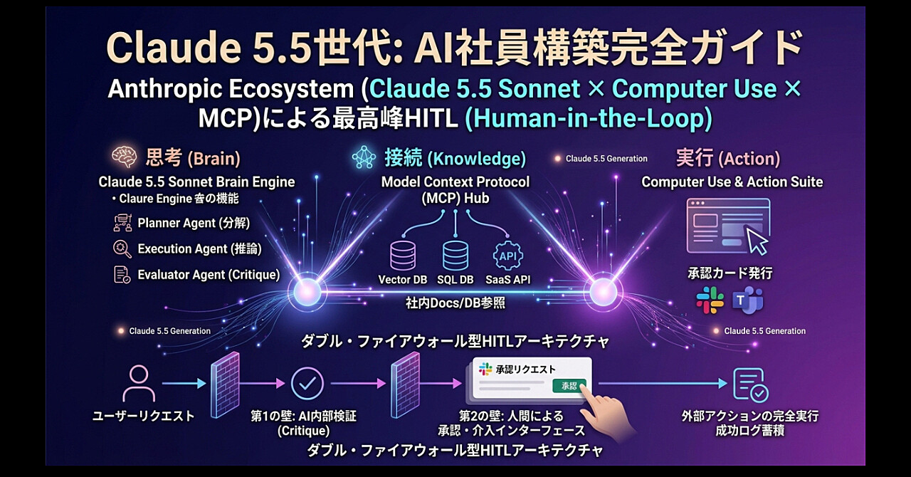 Anthropicエコシステム「Claude 5.5 Sonnet × Computer Use × Model Context Protocol (MCP)」による最高峰HITLのアイキャッチ画像