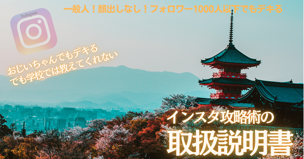 【261部販売達成】期間限定1,000円　【インスタグラム攻略説明書】おじいちゃんでもデキる活用術徹底マニュアル33000字