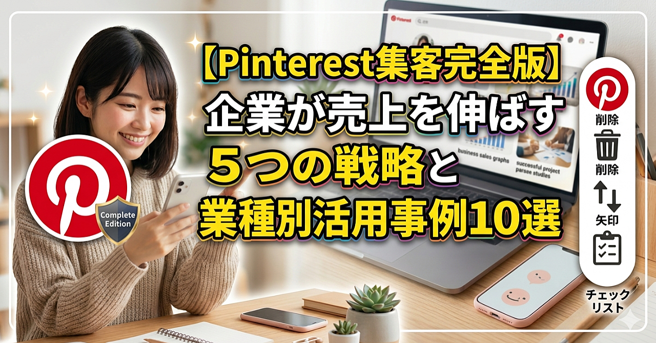 【Pinterest集客完全版】企業が売上を伸ばす5つの戦略と業種別活用事例10選