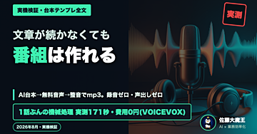 文章が続かない人へ｜AI音声で配信できるポッドキャスト1話目を作る