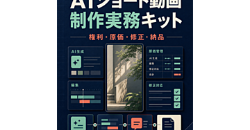 AI動画案件の権利・原価・修正・納品を管理する実務キット【PDF・Excel・文例16種】