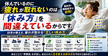 休んでいるのに疲れが取れないのは、「休み方」を間違えているからです