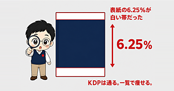自分のKindle表紙を測ったら、6.25%が白い帯だった｜表紙を機械で組んで検品するキット