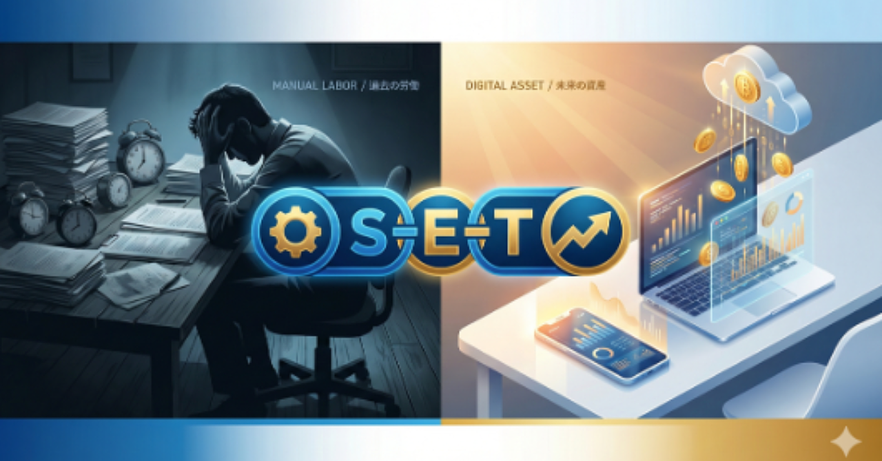 【初月30万】“労働”を“資産”に変える「S-E-T革命」。AI×物語で「三流の自分」を卒業する、裏・資本主義攻略ガイド