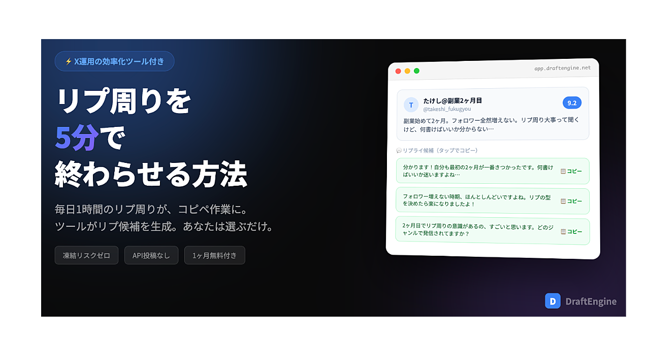 リプ周りを5分で終わらせる方法