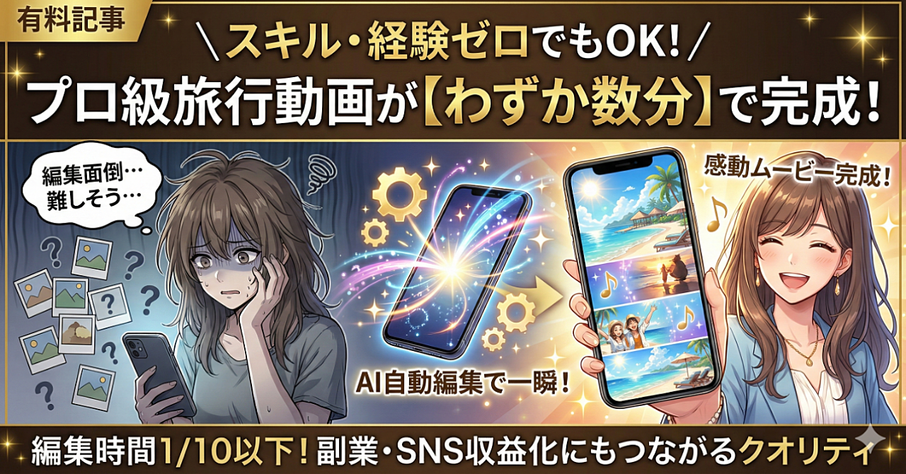 旅行の思い出を、瞬時に感動ムービーへ！PowerDirectorの自動編集で動画作りが驚くほど簡単に