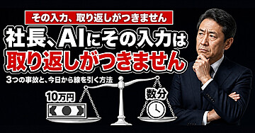 社長、AIにその入力は取り返しがつきません