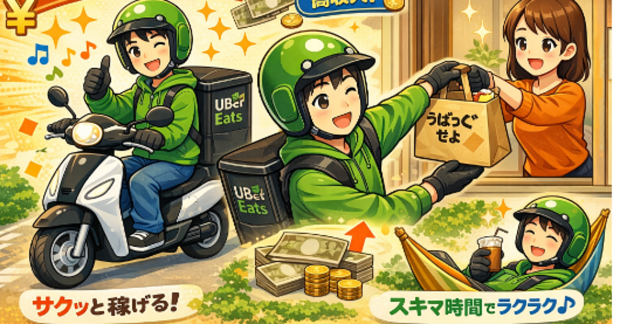【未経験者へ】スキルなしで「副業の0→1」を最短で達成する唯一の方法。Uber Eatsで