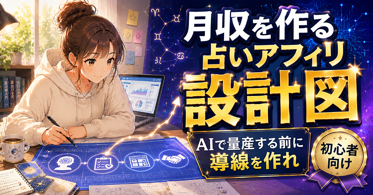 【海外で主流のAI占いアフィ大全】占い×AIで稼げない人は、全員同じ場所で詰まっている