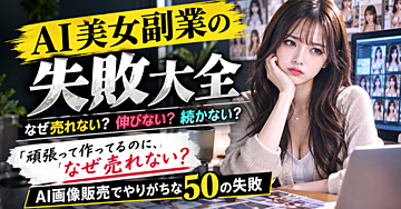 【AI美女副業の失敗大全】なぜ売れない？伸びない？続かない？｜「頑張って作ってるのに、なぜ売れない？」AI画像販売でやりがちな50の失敗