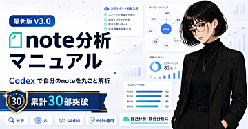 【最新版v3.0】note分析マニュアル｜Codexで自分のnoteを丸ごと解析