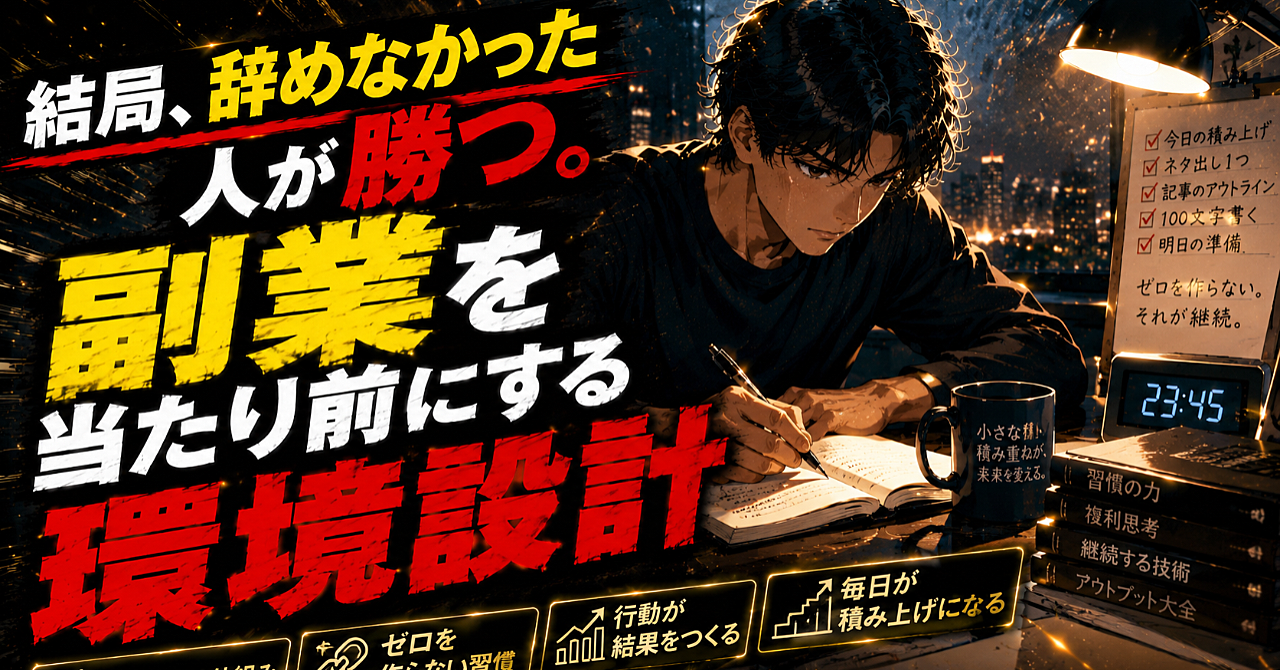 副業がうまくいかなくて折れるのはこの記事を読んでからにしてくれ