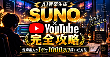 AI音楽生成SUNO×YouTube完全攻略 | 顔出しなし！1年で広告収益+売却益で1000万円を作った全手順
