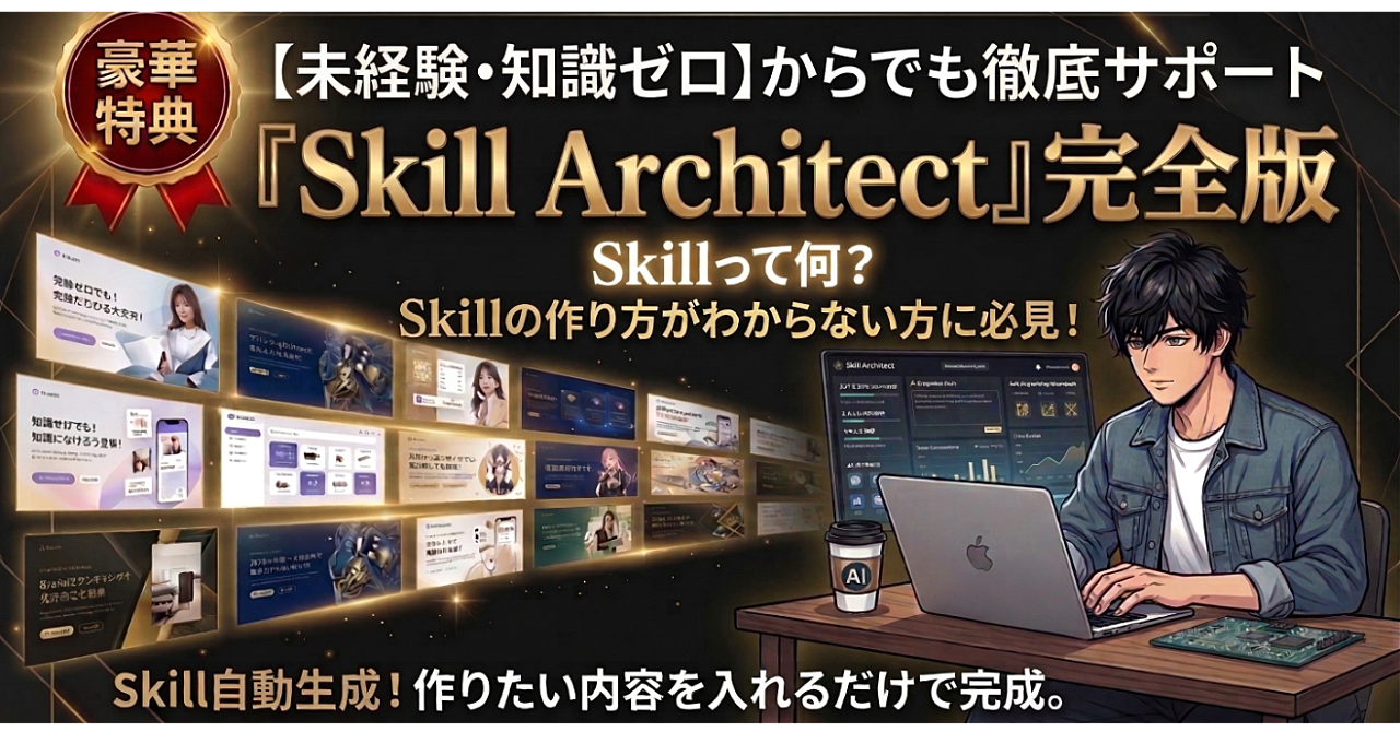 Skill自動生成！　『Skill Architect』完全版！作りたい内容を入れるだけで完成！