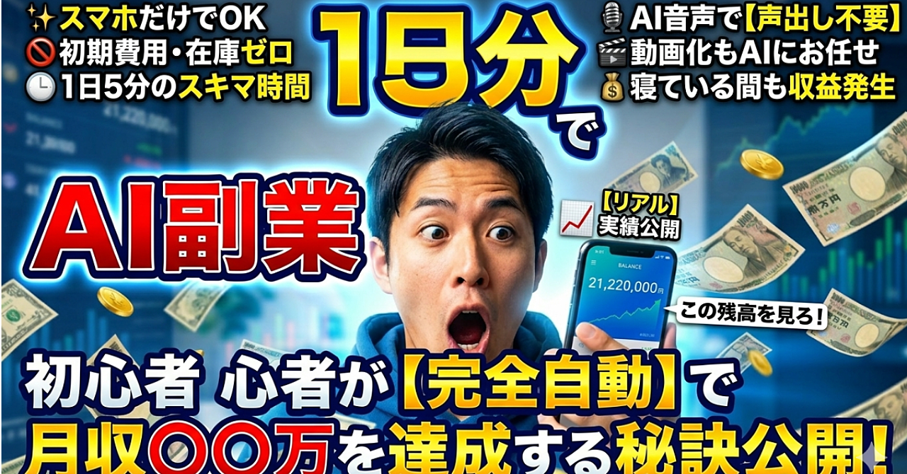 スキル0の凡人が「寝ている間」に収益を生む方法｜AI音声副業・完全ロードマップ