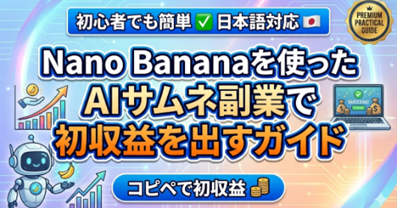 Nano Bananaを使ったAIサムネ副業で初収益を出すガイド