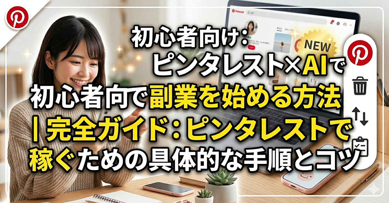 初心者向け：ピンタレスト×AIで副業を始める方法｜完全ガイド：ピンタレストで稼ぐための具体的な手順とコツ
