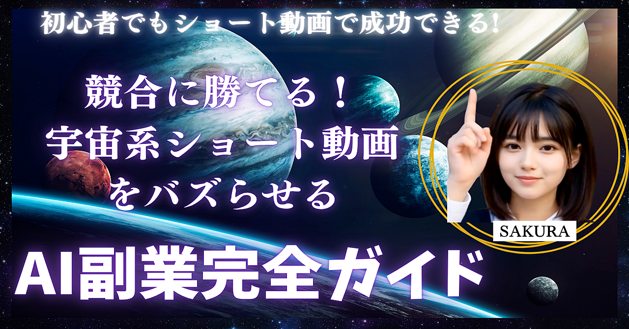 【初心者向け】競合に勝てる!宇宙系ショート動画をバズらせるAI副業の始め方